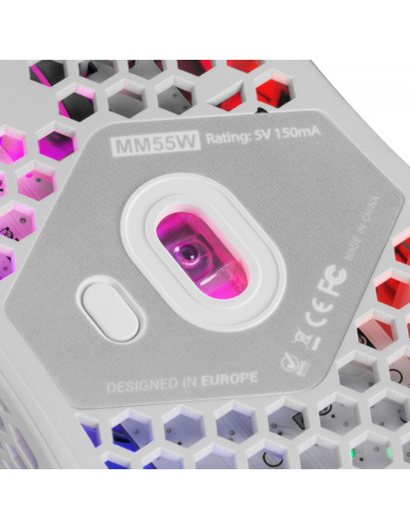 MARS GAMING MM55 - Comprar Ratón Gaming Blanco