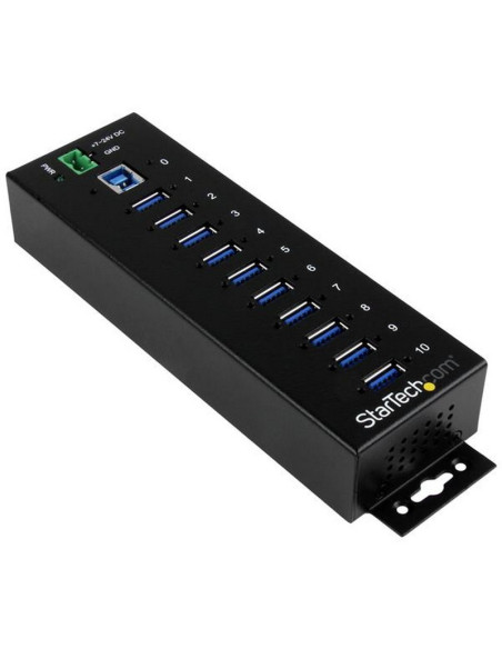 Hub Industrial Startech de 10 Puertos USB 3.0 con Protección Antiestática y Picos de 350W
