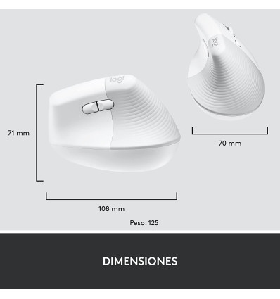 Ratón inalámbrico LOGITECH LIFT for Business Blanco