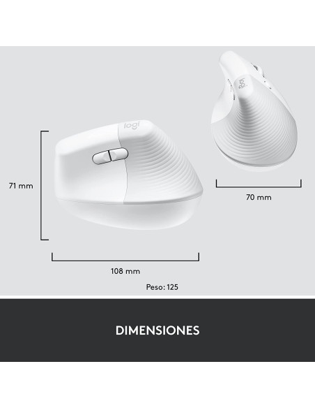 Ratón inalámbrico LOGITECH LIFT for Business Blanco