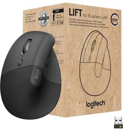 Ratón inalámbrico LOGITECH Lift for Business Grafito para zurdos