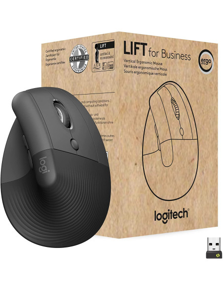 Ratón inalámbrico LOGITECH Lift for Business Grafito