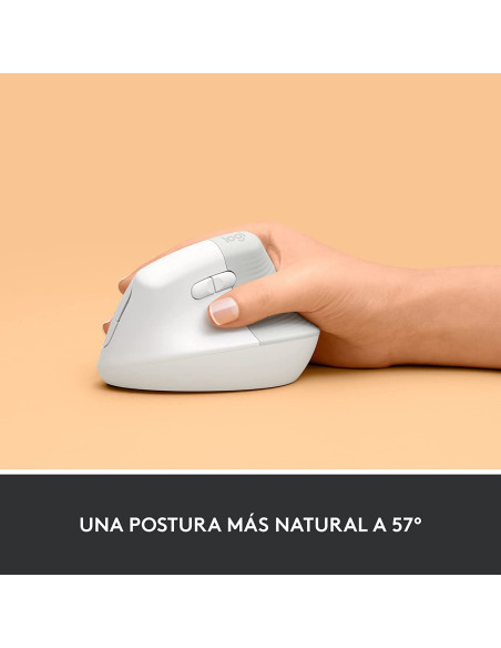 Ratón LOGITECH Lift Ergonomic Vertical Blanco