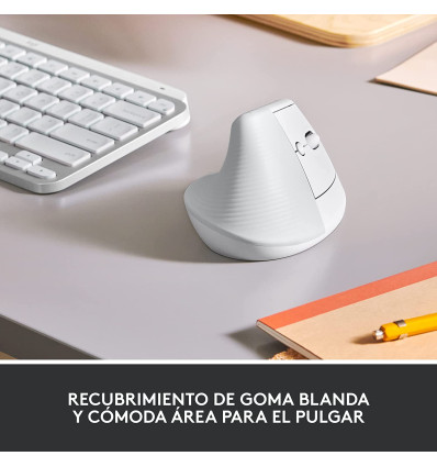 Ratón LOGITECH Lift Ergonomic Vertical Blanco