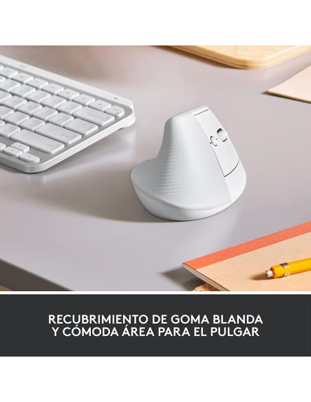 Ratón LOGITECH Lift Ergonomic Vertical Blanco