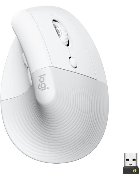 Ratón LOGITECH Lift Ergonomic Vertical Blanco