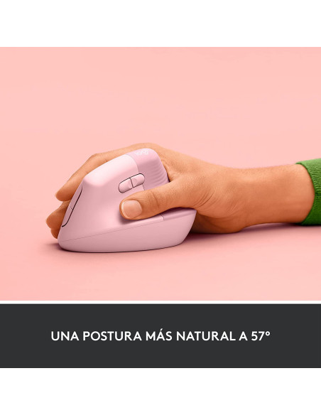 Ratón LOGITECH Lift Ergonomic Vertical Rosa