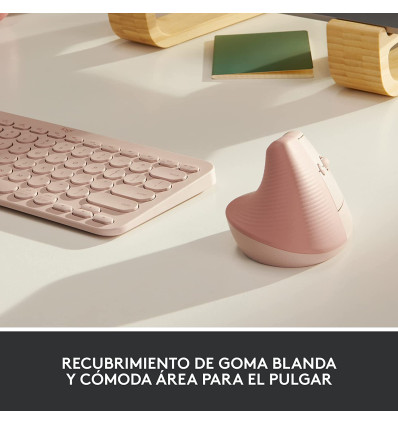 Ratón LOGITECH Lift Ergonomic Vertical Rosa