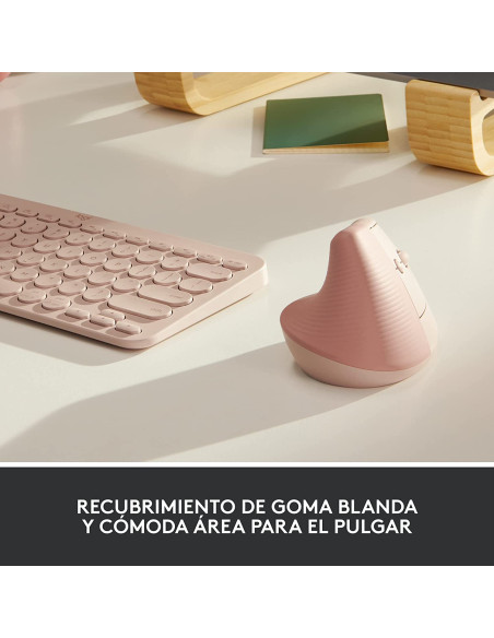 Ratón LOGITECH Lift Ergonomic Vertical Rosa