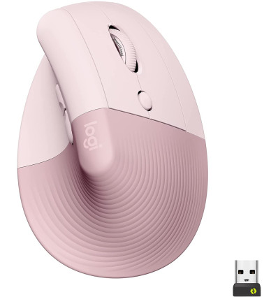 Ratón LOGITECH Lift Ergonomic Vertical Rosa