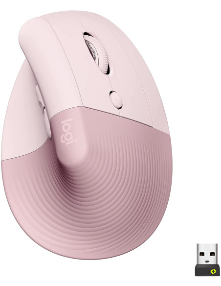 Ratón LOGITECH Lift Ergonomic Vertical Rosa