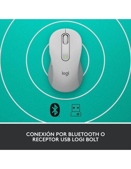 Ratón LOGITECH Signature M650 Medium Blanco