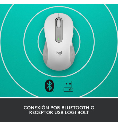 Ratón LOGITECH Signature M650 Zurdo Blanco