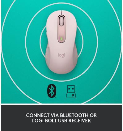 Ratón LOGITECH Signature M650 Grande Rosa