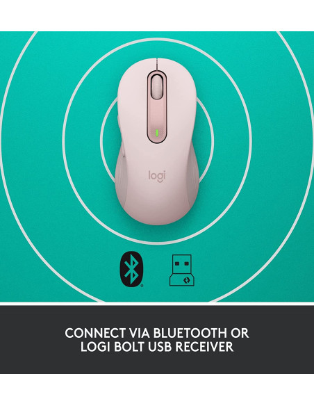 Ratón LOGITECH Signature M650 Grande Rosa