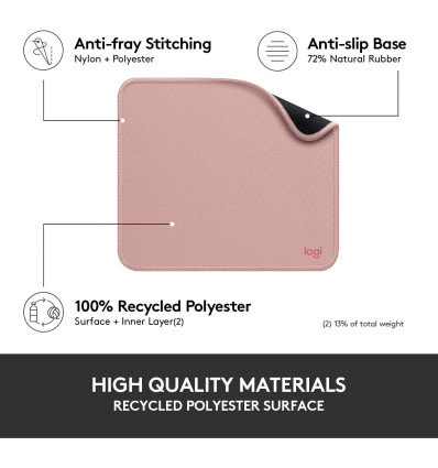Alfombrilla LOGITECH Mouse Pad Studio Rosa