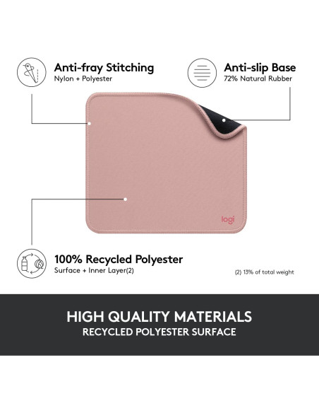 Alfombrilla LOGITECH Mouse Pad Studio Rosa