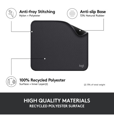 Alfombrilla LOGITECH Mouse Pad Studio Grafito