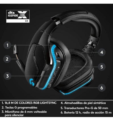 Auriculares LOGITECH G935 Lightsync RGB Gaming