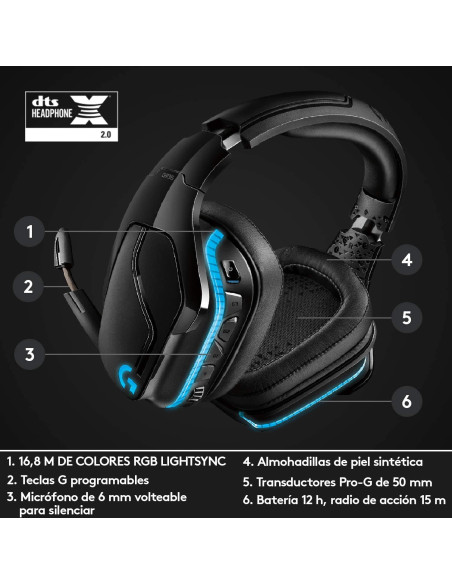 Auriculares LOGITECH G935 Lightsync RGB Gaming