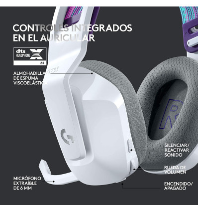 Auriculares LOGITECH G733 Lightspeed Blanco RGB