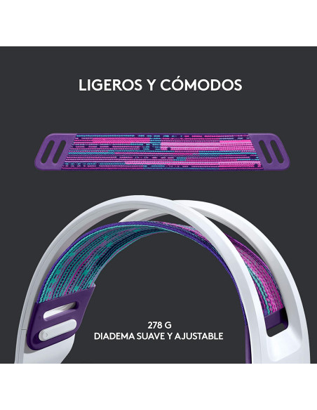 Auriculares LOGITECH G733 Lightspeed Blanco RGB