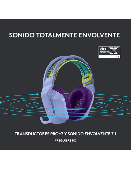 Auriculares LOGITECH G733 Lightspeed Lila RGB