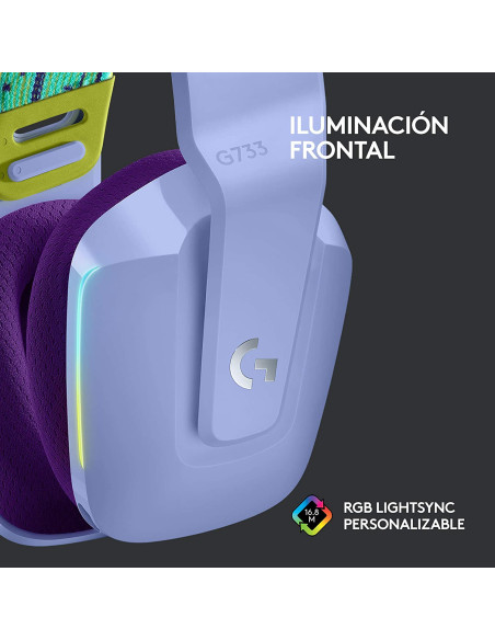 Auriculares LOGITECH G733 Lightspeed Lila RGB