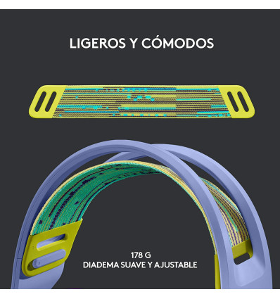 Auriculares LOGITECH G733 Lightspeed Lila RGB