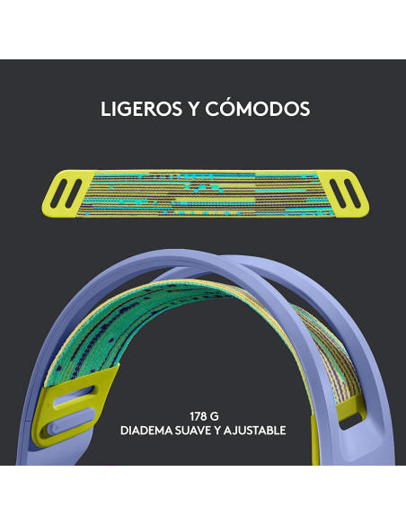 Auriculares LOGITECH G733 Lightspeed Lila RGB