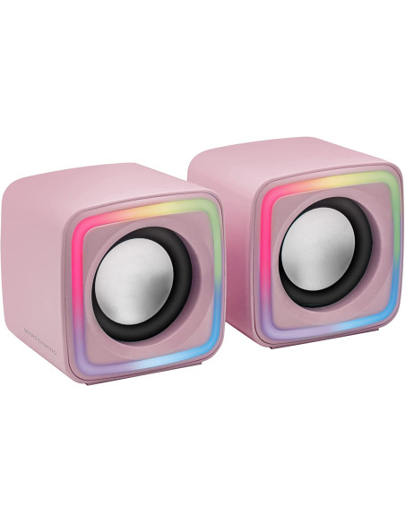 Altavoces Mars Gaming RGB Compacto 8W 2.0 Rosa