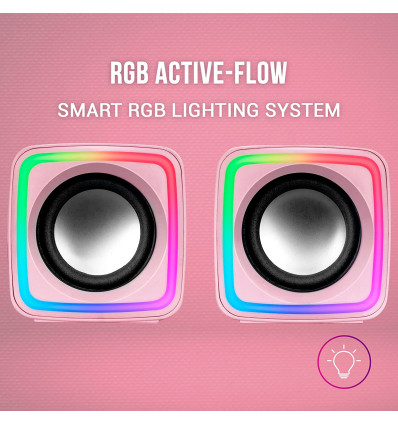 Altavoces Mars Gaming RGB Compacto 8W 2.0 Rosa