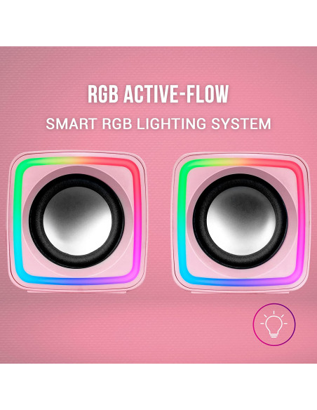 Altavoces Mars Gaming RGB Compacto 8W 2.0 Rosa
