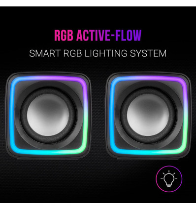 Altavoces Mars Gaming RGB Compactos 8W 2.0 Negros