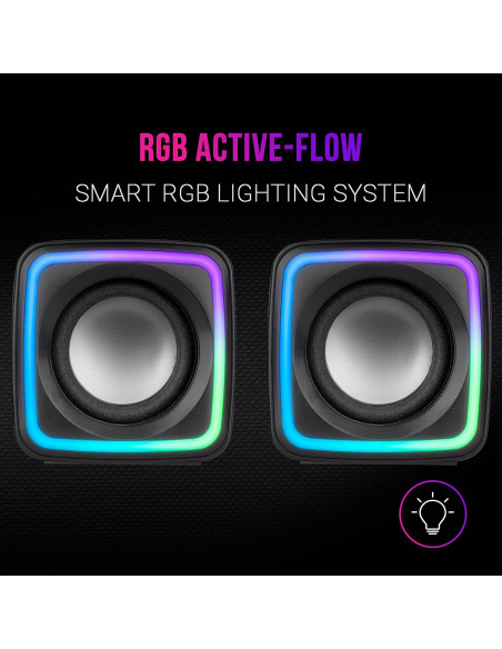 Altavoces Mars Gaming RGB Compactos 8W 2.0 Negros
