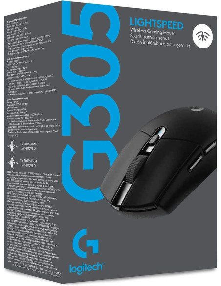 Ratón LOGITECH G305 Lightspeed Negro