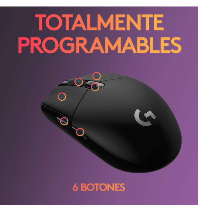 Ratón LOGITECH G305 Lightspeed Negro
