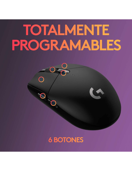 Ratón LOGITECH G305 Lightspeed Negro