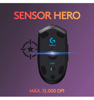 Ratón LOGITECH G305 Lightspeed Negro