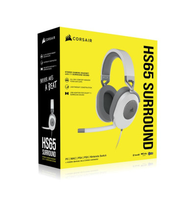 Corsair HS65 Surround - Comprar Auriculares Gaming Blancos