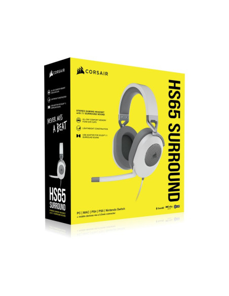 Corsair HS65 Surround - Comprar Auriculares Gaming Blancos