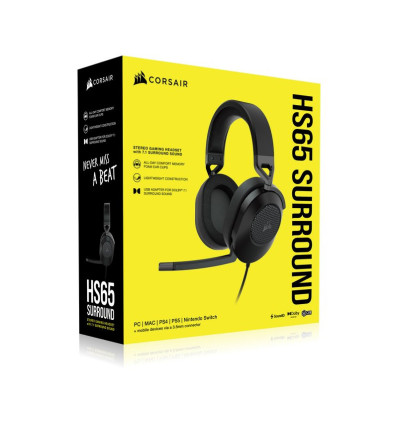 Corsair HS65 Surround - Comprar Auriculares Gaming Negro
