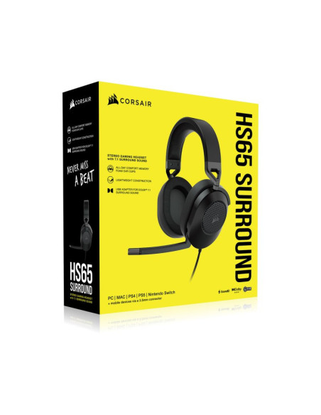 Corsair HS65 Surround - Comprar Auriculares Gaming Negro