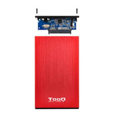 Caja externa Disco Duro TooQ TQE-2527 USB 3.0 2.5" SATA 3 Roja