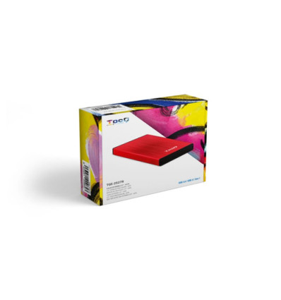 Caja externa Disco Duro TooQ TQE-2527 USB 3.0 2.5" SATA 3 Roja