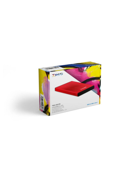 Caja externa Disco Duro TooQ TQE-2527 USB 3.0 2.5" SATA 3 Roja