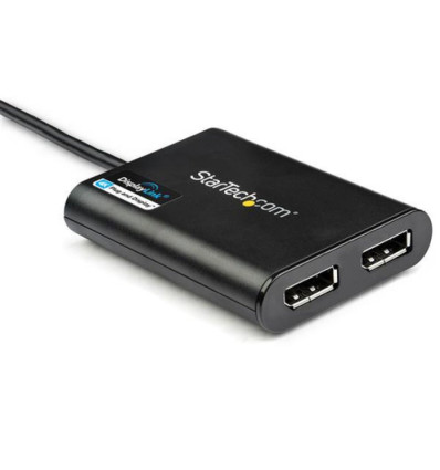 Adaptador Startech  USB 3.0 a 2x DisplayPort 4K 60Hz Negro
