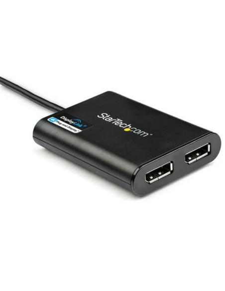 Adaptador Startech  USB 3.0 a 2x DisplayPort 4K 60Hz Negro