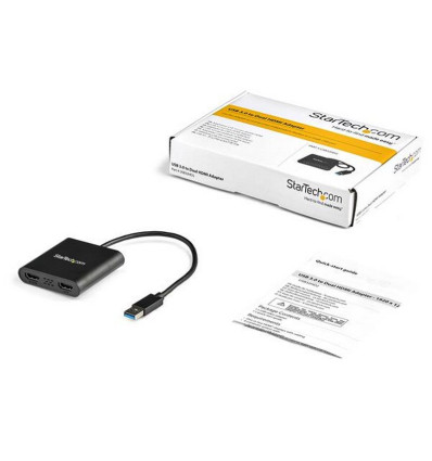 Adaptador Gráfico Externo StarTech USB 3.0 a 2 Puertos HDMI