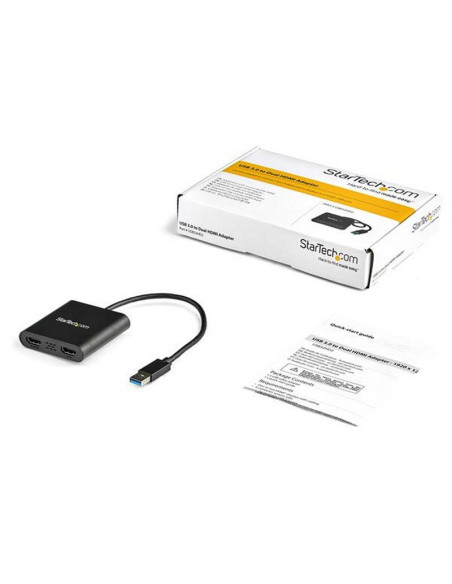 Adaptador Gráfico Externo StarTech USB 3.0 a 2 Puertos HDMI